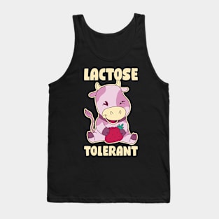 Lactose Tolerant Funny Cow Gift Tank Top